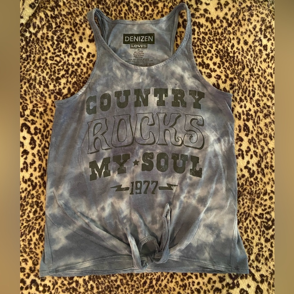 COUNTRY ROCKS MY SOUL TANK TOP SIZE SMALL